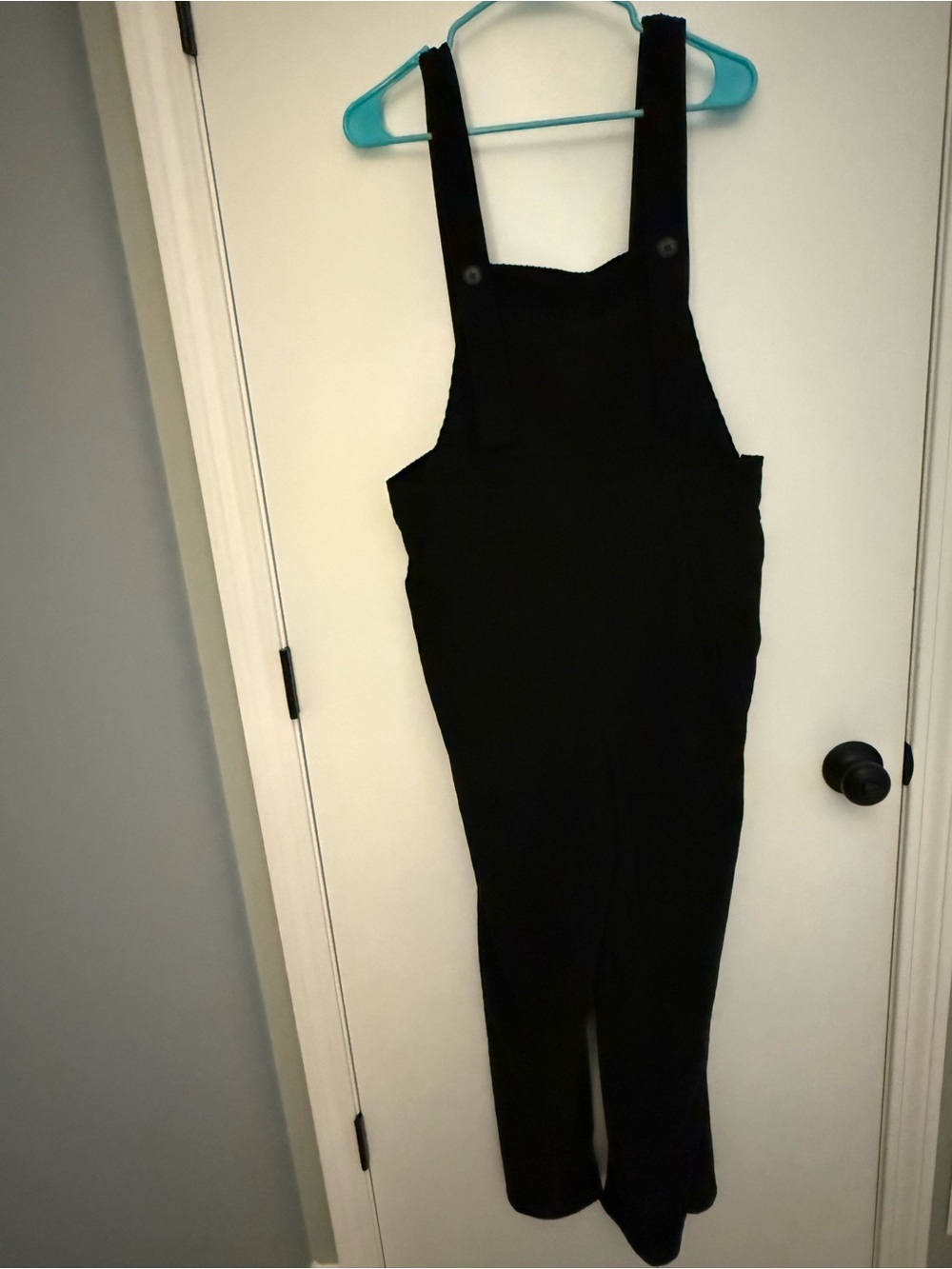 Cider Black Wide-Leg Corduroy Jumpsuit
